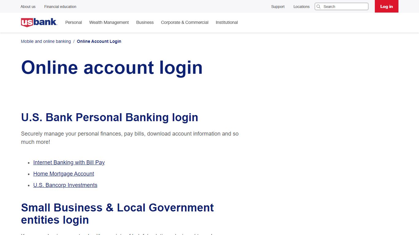 Connect to your online accounts | U.S. Bank